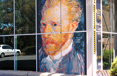 Printed self adhesive window graphics